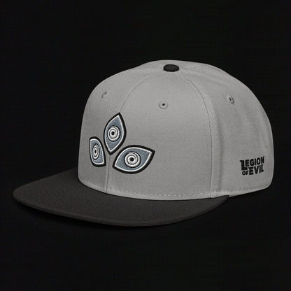 Triclops - Flat Embroidery - Snapback Hat (Gray/Black)