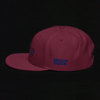 Triclops - Flat Embroidery - Snapback Hat (Maroon)