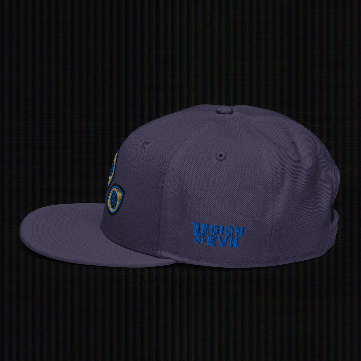 Triclops - Flat Embroidery - Snapback Hat (Navy)