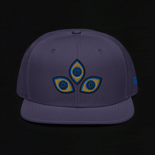 Triclops - Flat Embroidery - Snapback Hat (Navy)