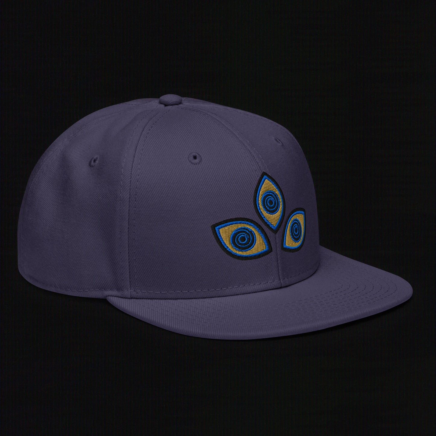 Triclops - Flat Embroidery - Snapback Hat (Navy)