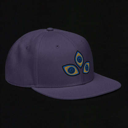 Triclops - Flat Embroidery - Snapback Hat (Navy)