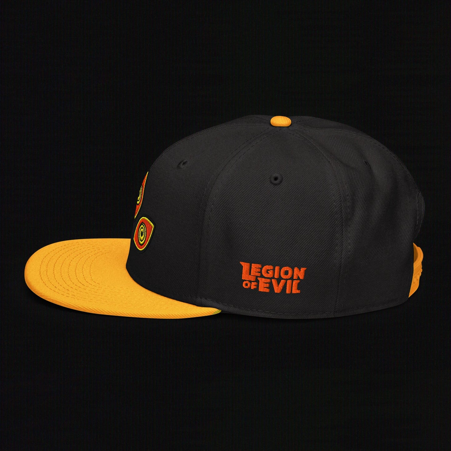 Triclops - Flat Embroidery - Snapback Hat (Yellow/Black)