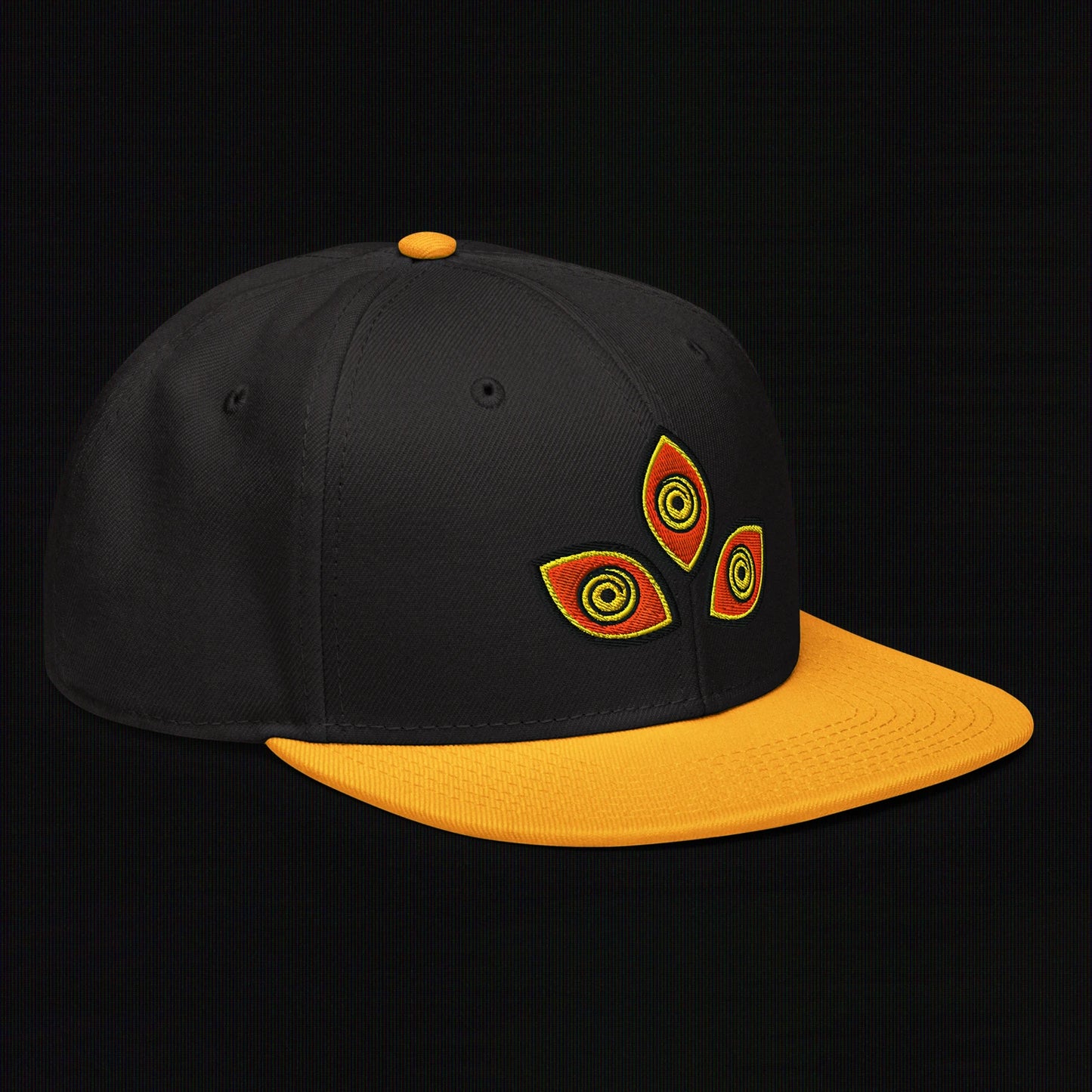 Triclops - Flat Embroidery - Snapback Hat (Yellow/Black)