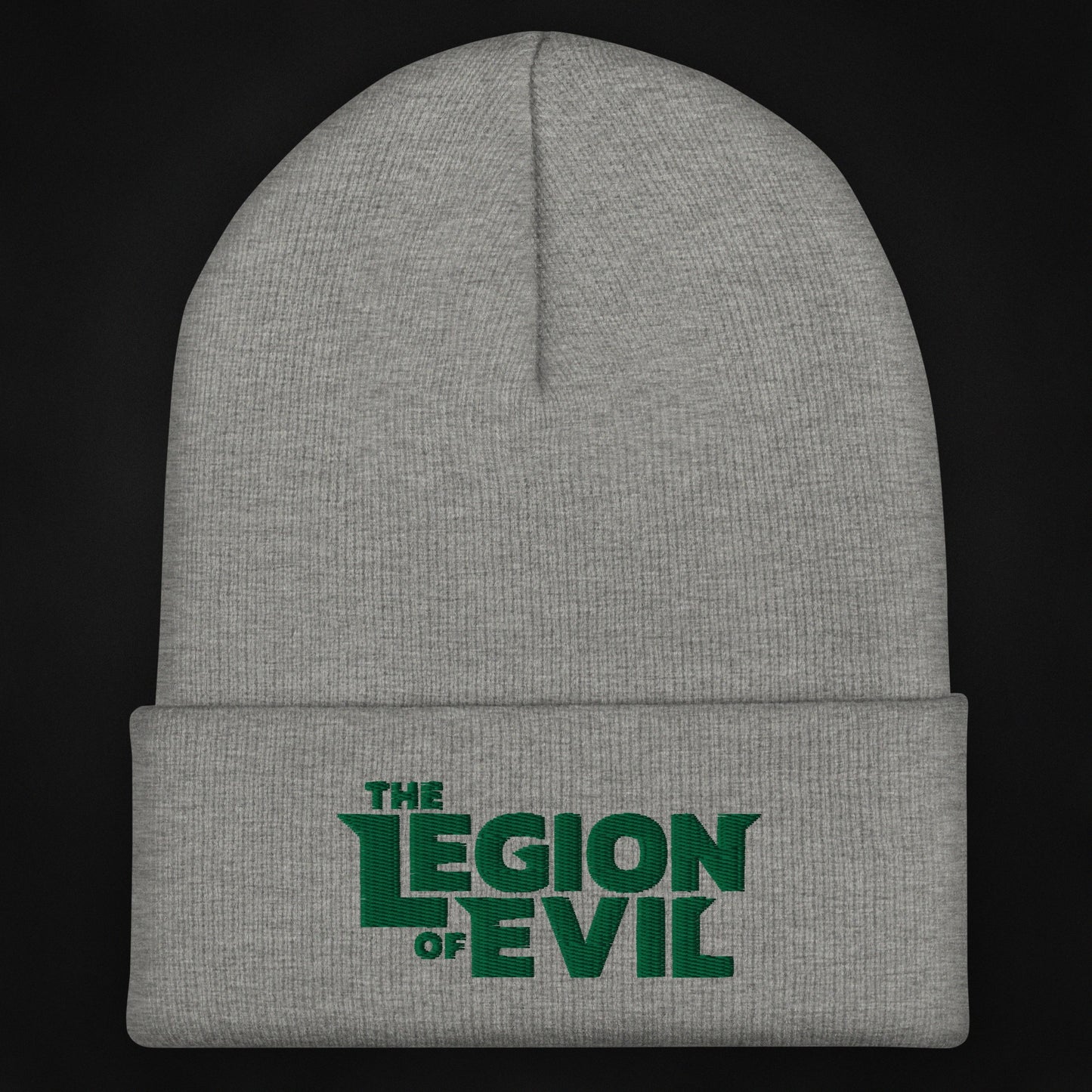 Legion of Evil Type Logo - Cuffed Beanie (Heather Grey)