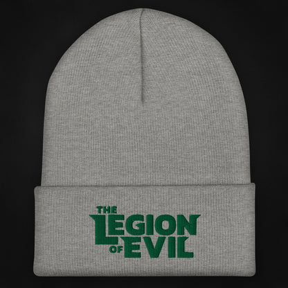 Legion of Evil Type Logo - Cuffed Beanie (Heather Grey)