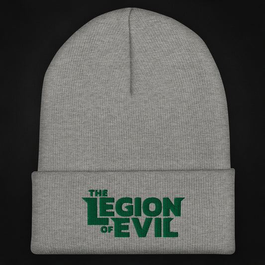 Legion of Evil Type Logo - Cuffed Beanie (Heather Grey)