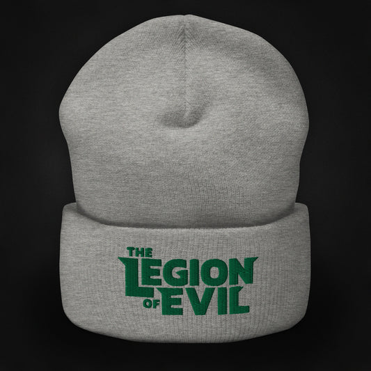 Legion of Evil Type Logo - Cuffed Beanie (Heather Grey)