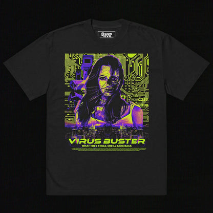 Virus Buster Oversized Tee (Yellow + Purple) The Legion of Evil
