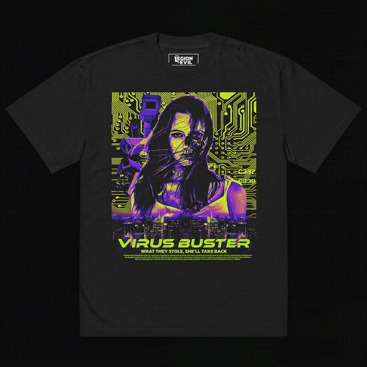 Virus Buster Oversized Tee (Yellow + Purple)
