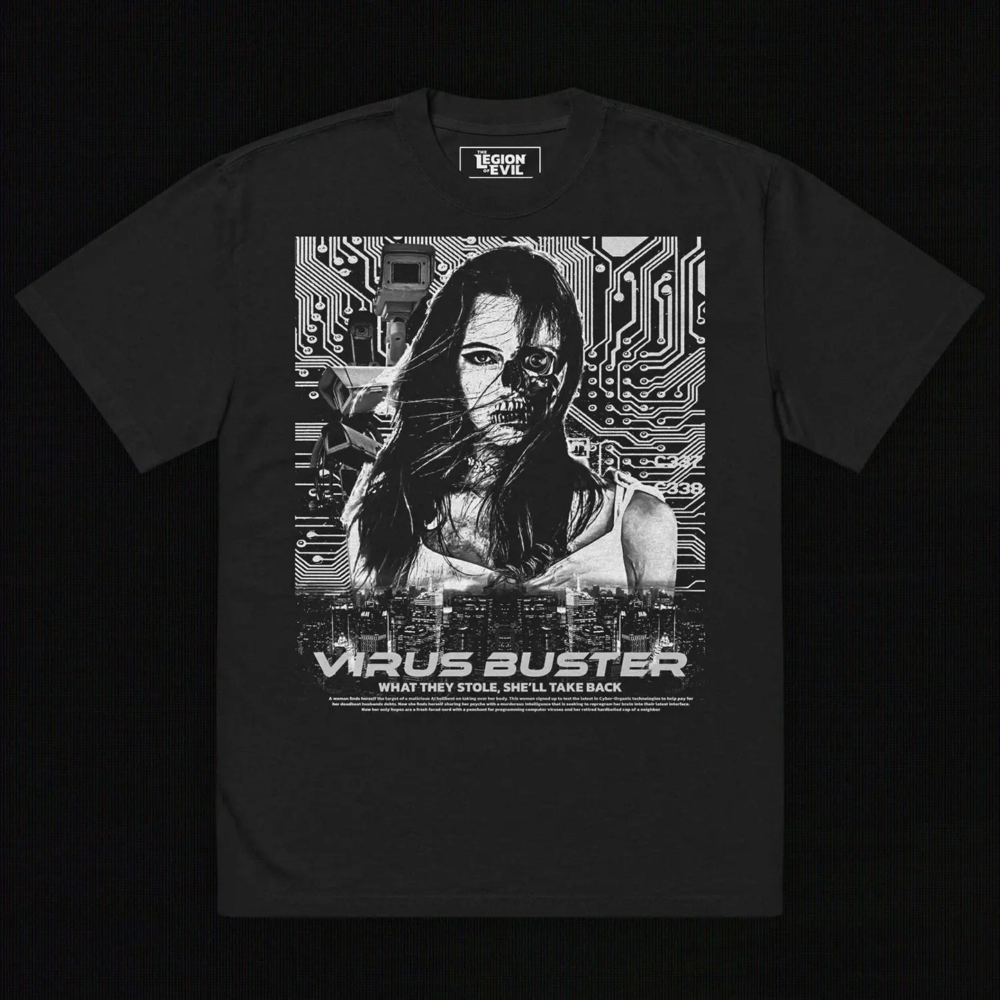 Virus Buster Oversized Tee (White) The Legion of Evil