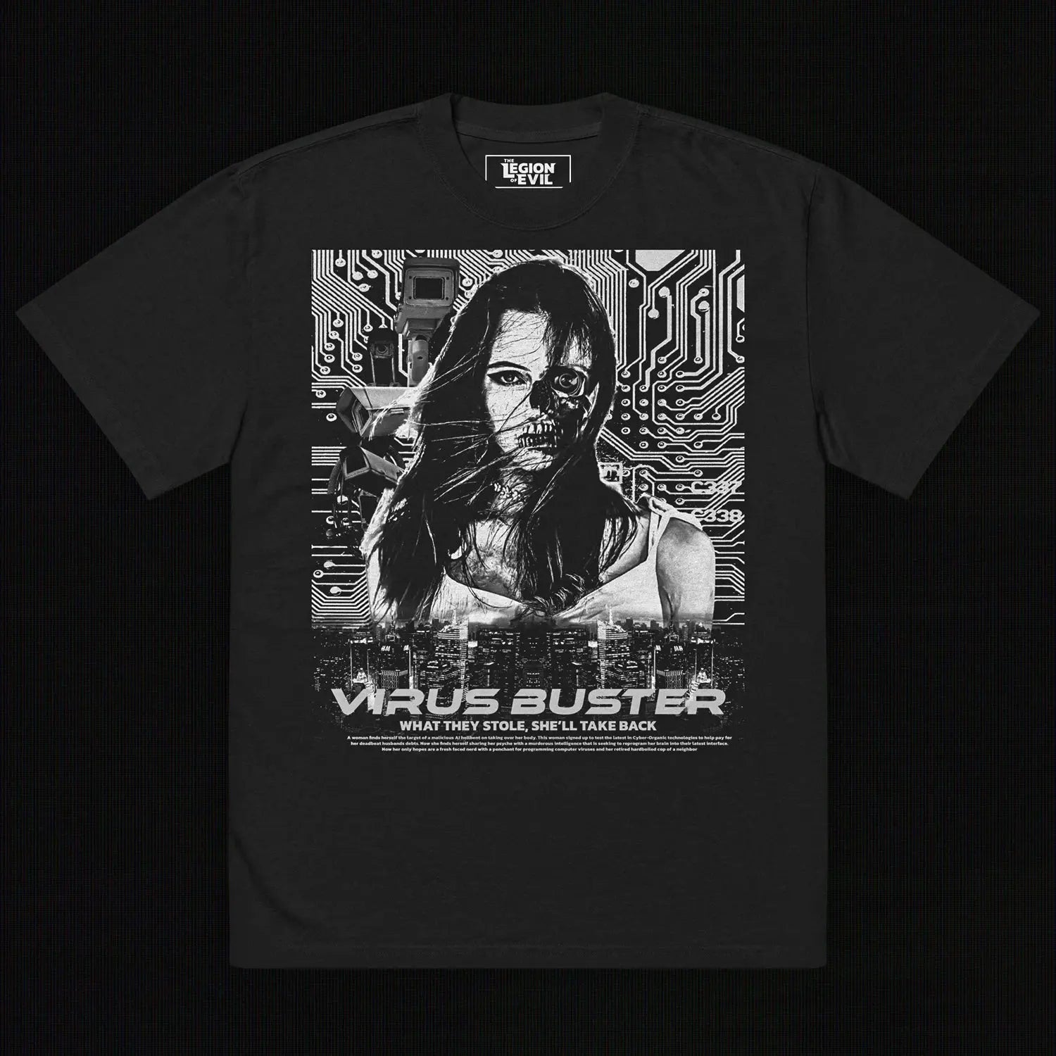 Virus Buster Oversized Tee (White) The Legion of Evil