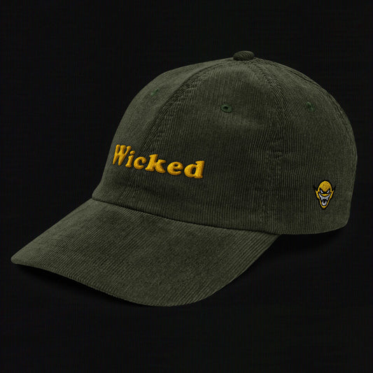 Wicked Embroidered -The Legion of Evil - Vintage corduroy cap