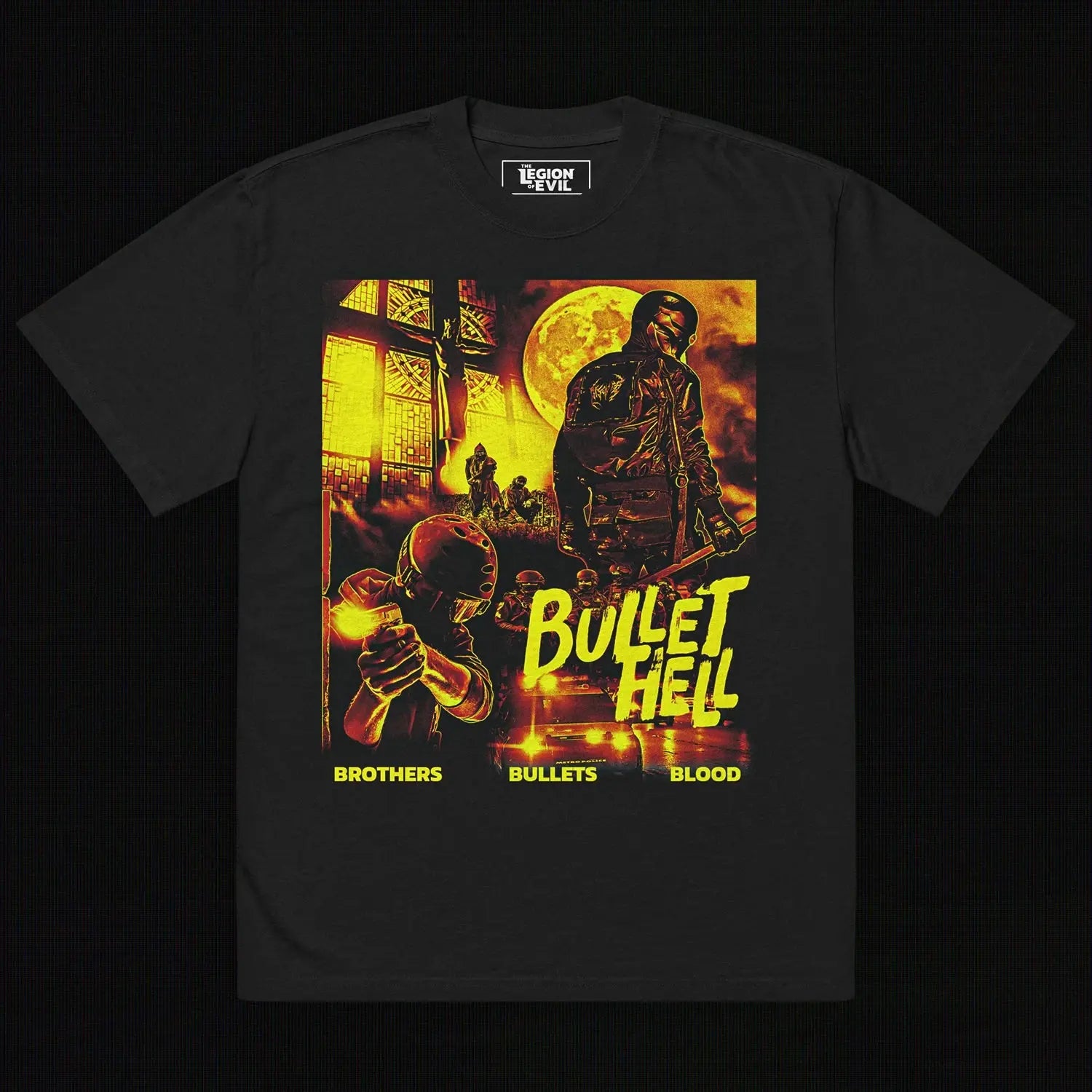 Bullet Hell Oversized Tee (Yellow) The Legion of Evil