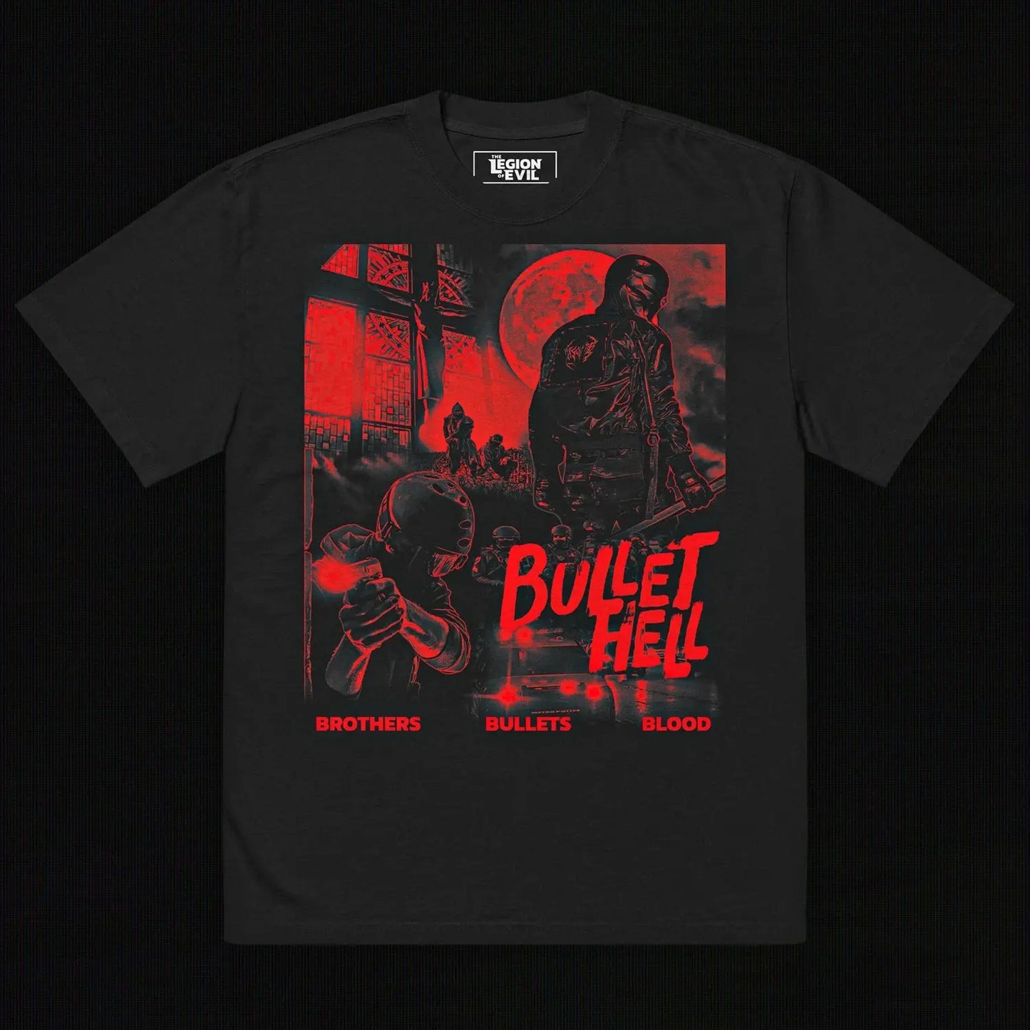 Bullet Hell Oversized Tee (Red) The Legion of Evil
