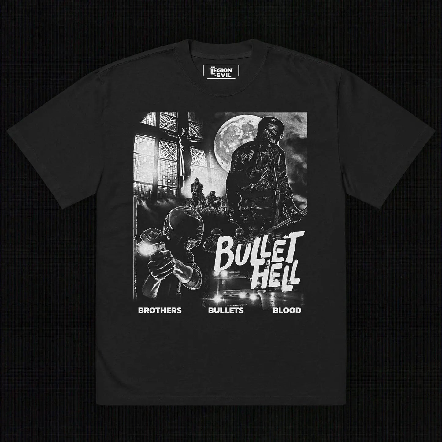 Bullet Hell Oversized Tee (White) The Legion of Evil