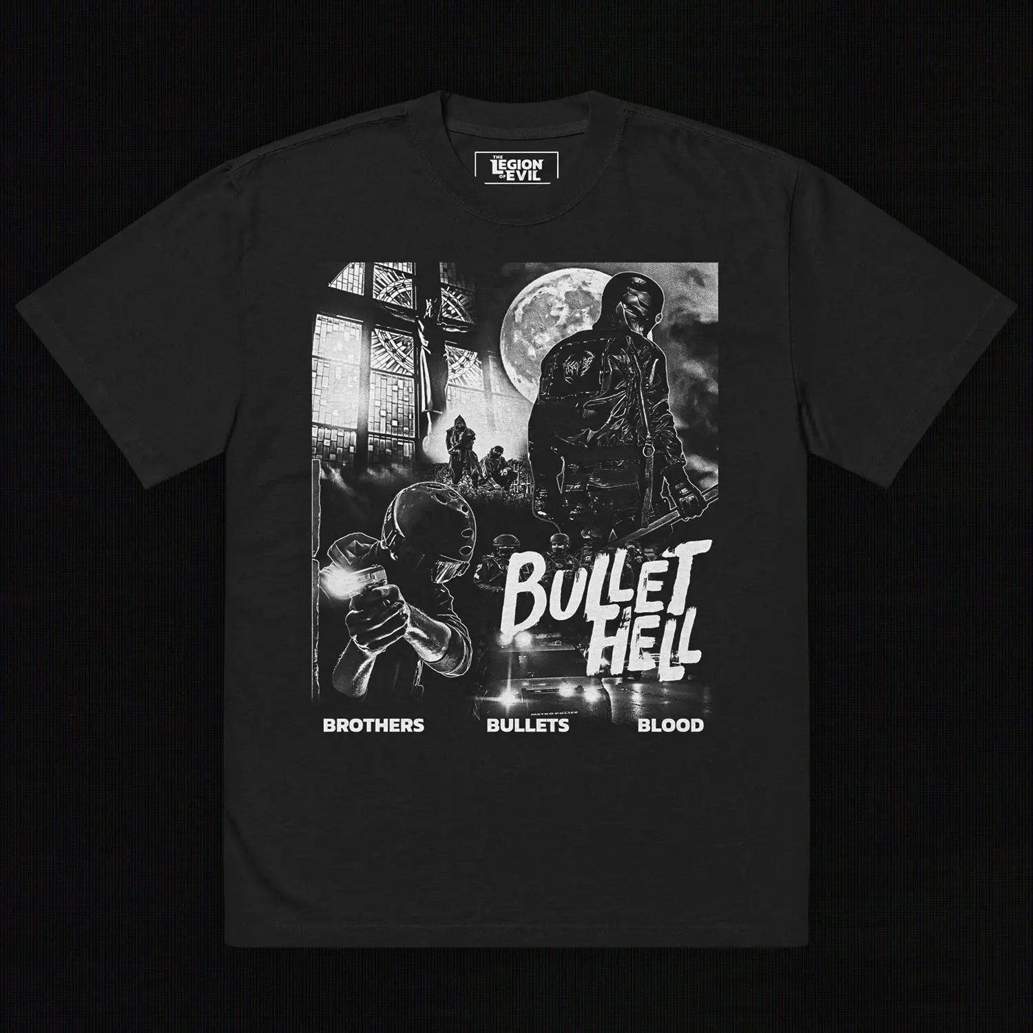 Bullet Hell Oversized Tee (White) The Legion of Evil