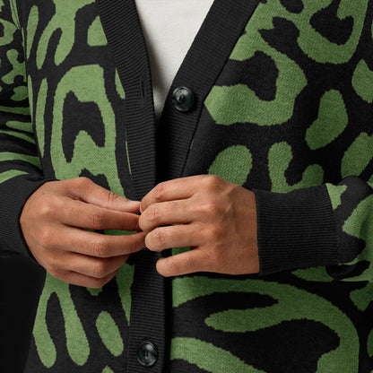 Legion of Evil - Gaffey Relaxed Fit Knit Cardigan (Green)