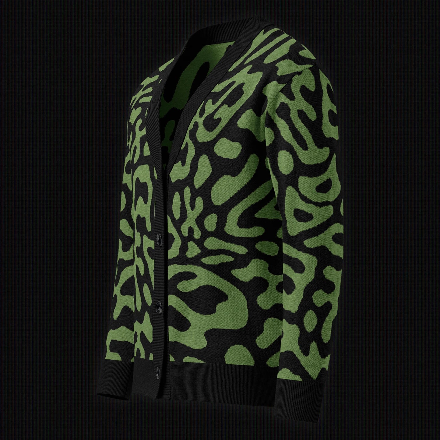 Legion of Evil - Gaffey Relaxed Fit Knit Cardigan (Green)