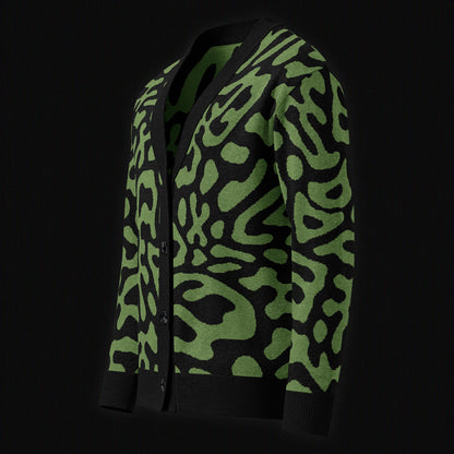 Legion of Evil - Gaffey Relaxed Fit Knit Cardigan (Green)