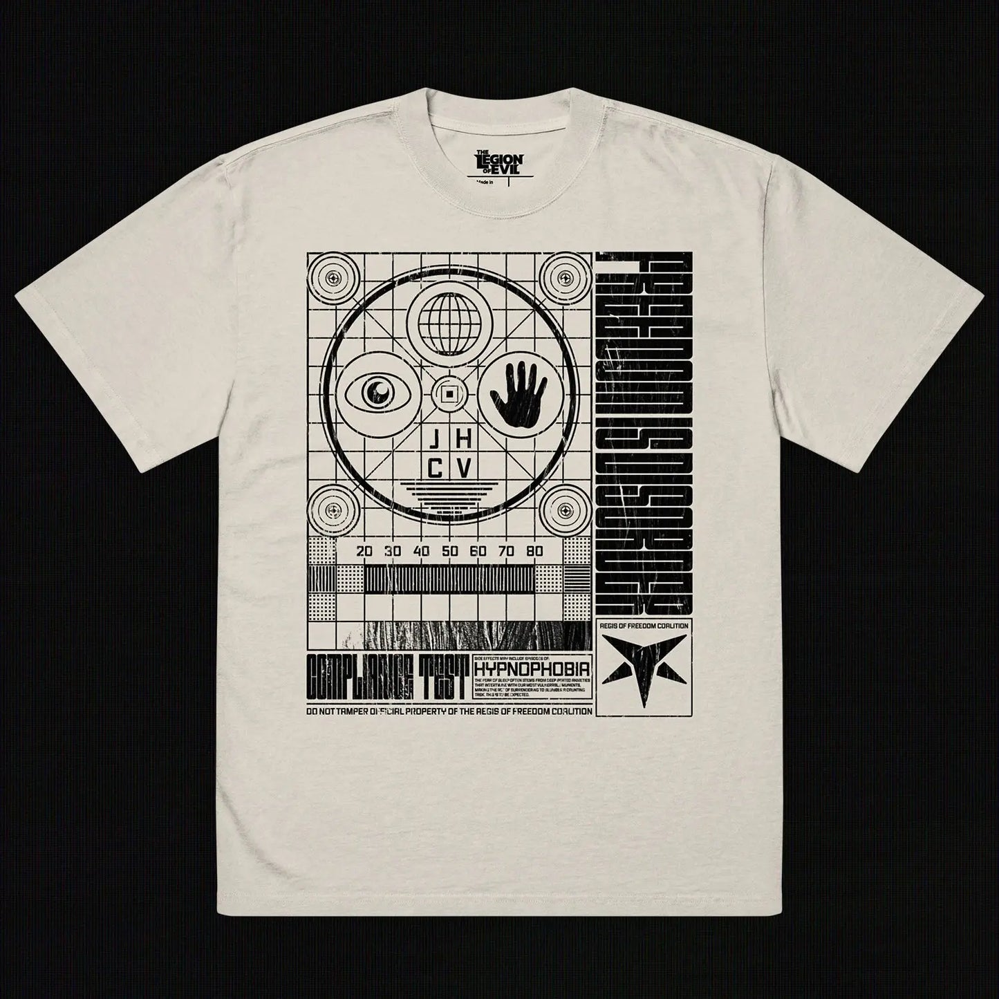 Hypnophobia Oversized Tee (Black + White) The Legion of Evil