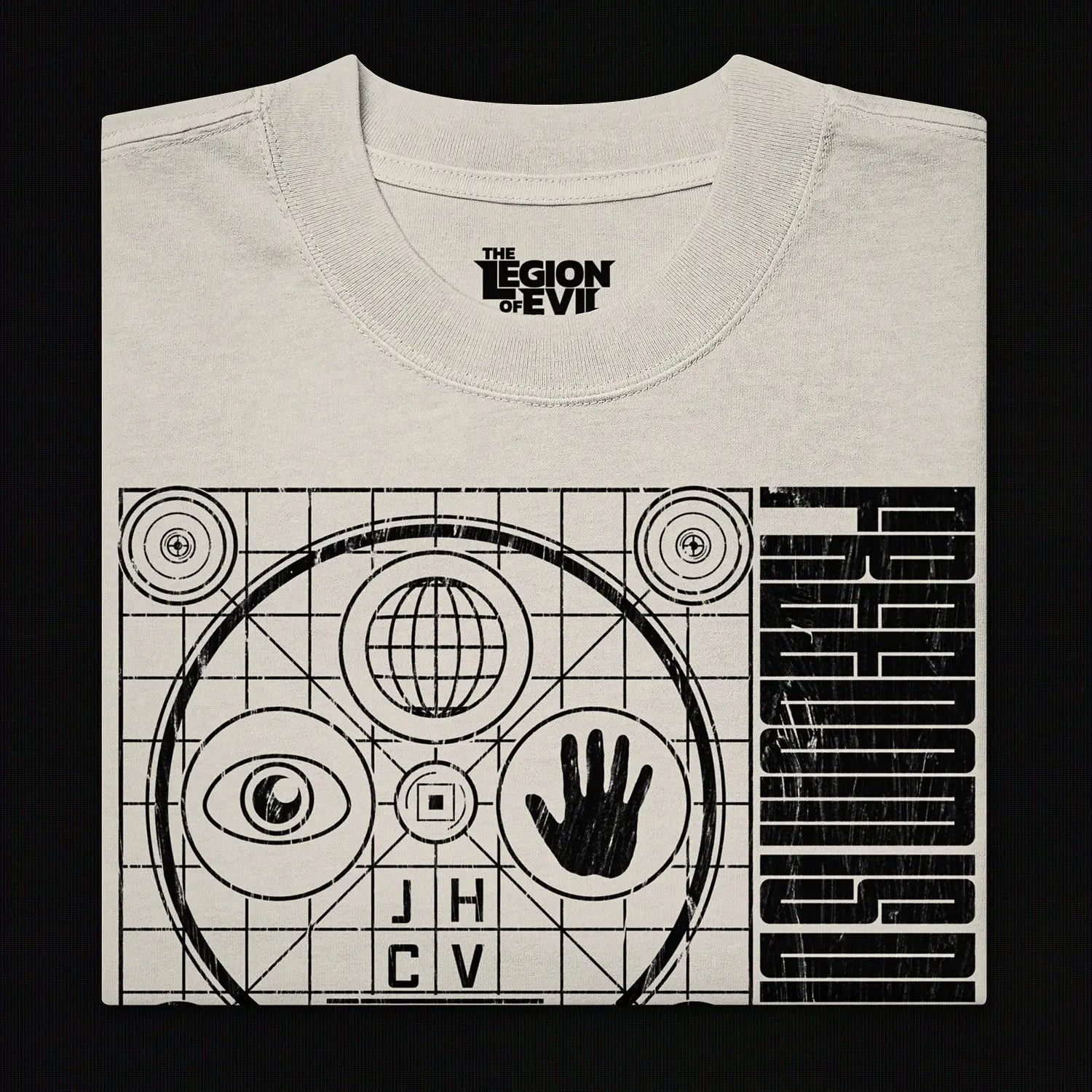 Hypnophobia Oversized Tee (Black + White) The Legion of Evil
