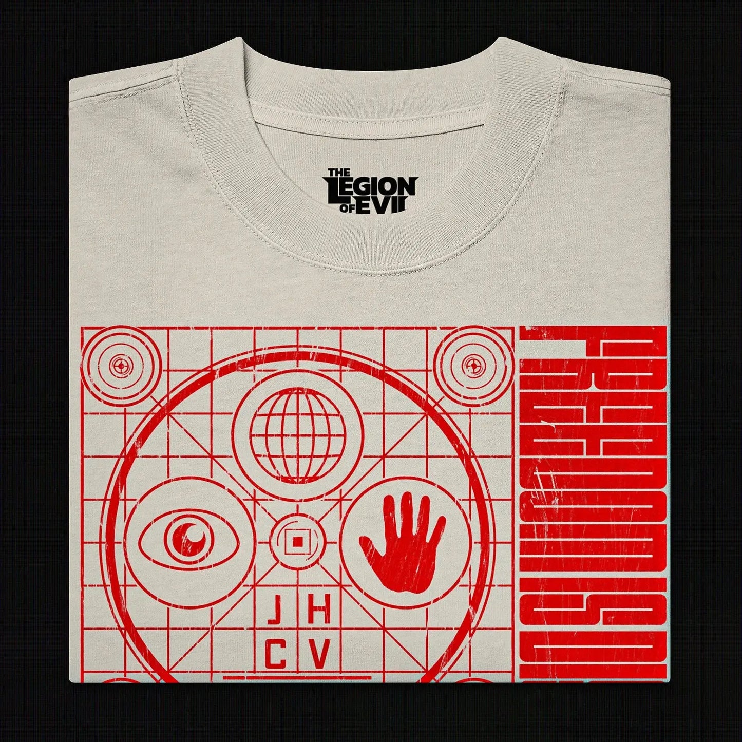 Hypnophobia Oversized Tee (Red + White) The Legion of Evil