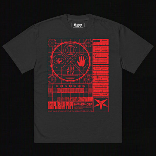 Hypnophobia Oversized Tee (Red + Black)