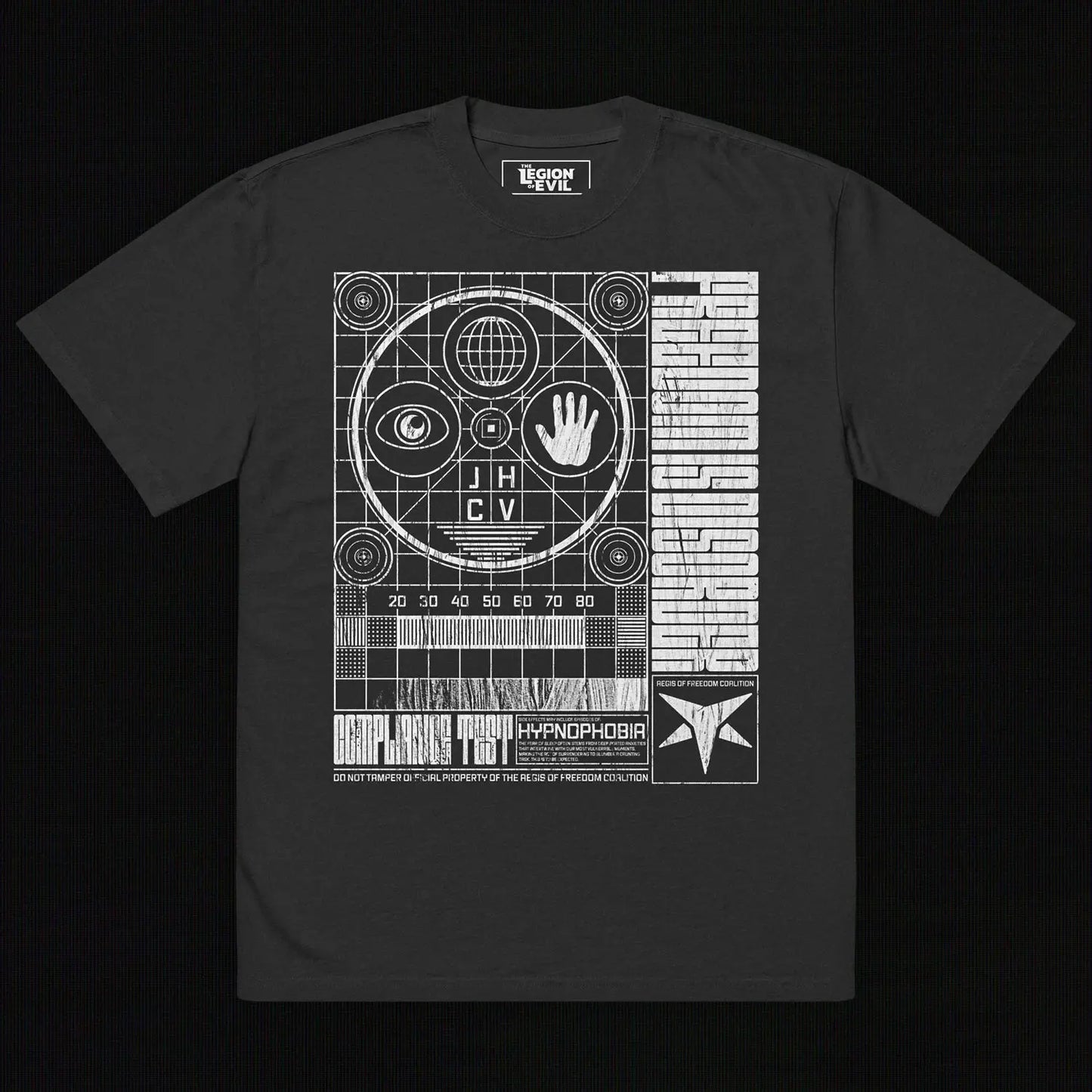Hypnophobia Oversized Tee (White + Black) The Legion of Evil