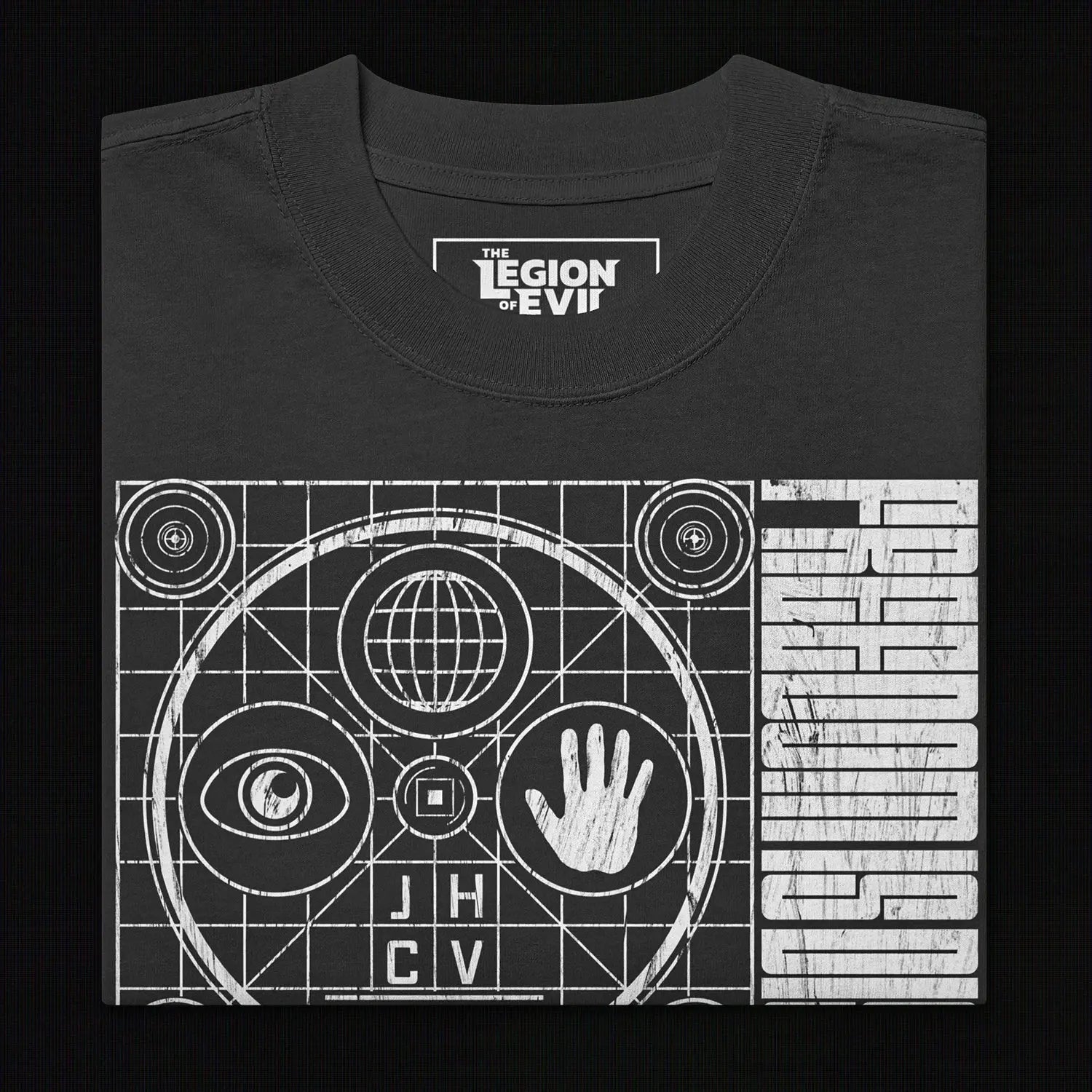 Hypnophobia Oversized Tee (White + Black) The Legion of Evil