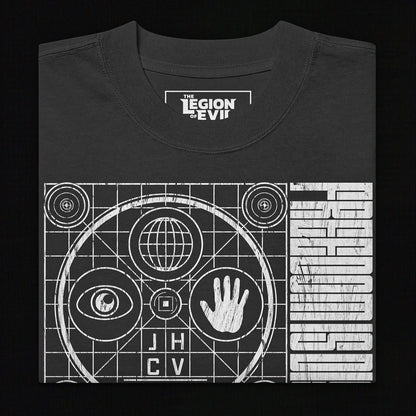 Hypnophobia Oversized Tee (White + Black) The Legion of Evil
