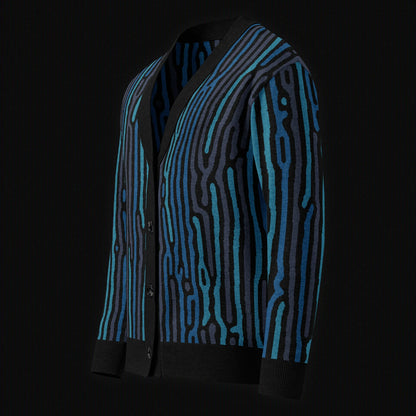 Legion of Evil - Lomita Relaxed Fit Knit Cardigan (Teal Royal)