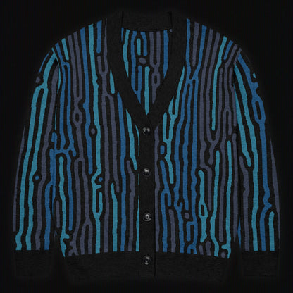 Legion of Evil - Lomita Relaxed Fit Knit Cardigan (Teal Royal)