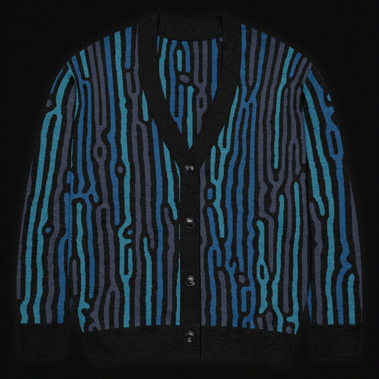 Legion of Evil - Lomita Relaxed Fit Knit Cardigan (Teal Royal)