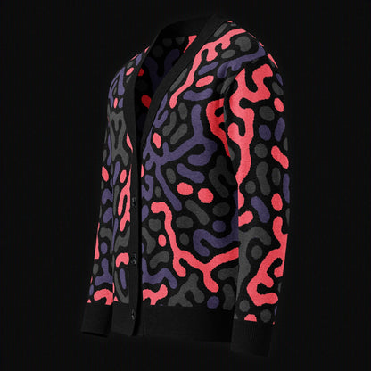 Legion of Evil - New Port Relaxed Fit Knit Cardigan (Pink Purple)