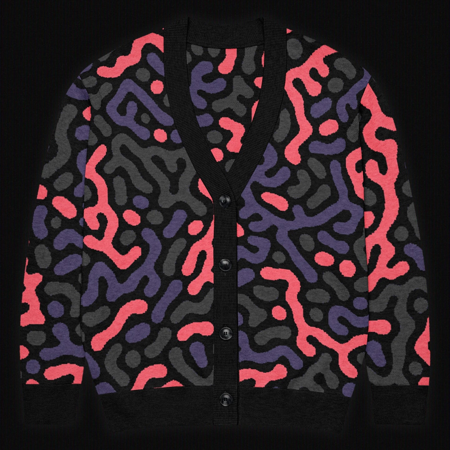 Legion of Evil - New Port Relaxed Fit Knit Cardigan (Pink Purple)
