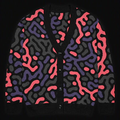 Legion of Evil - New Port Relaxed Fit Knit Cardigan (Pink Purple)