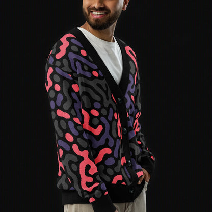 Legion of Evil - New Port Relaxed Fit Knit Cardigan (Pink Purple)