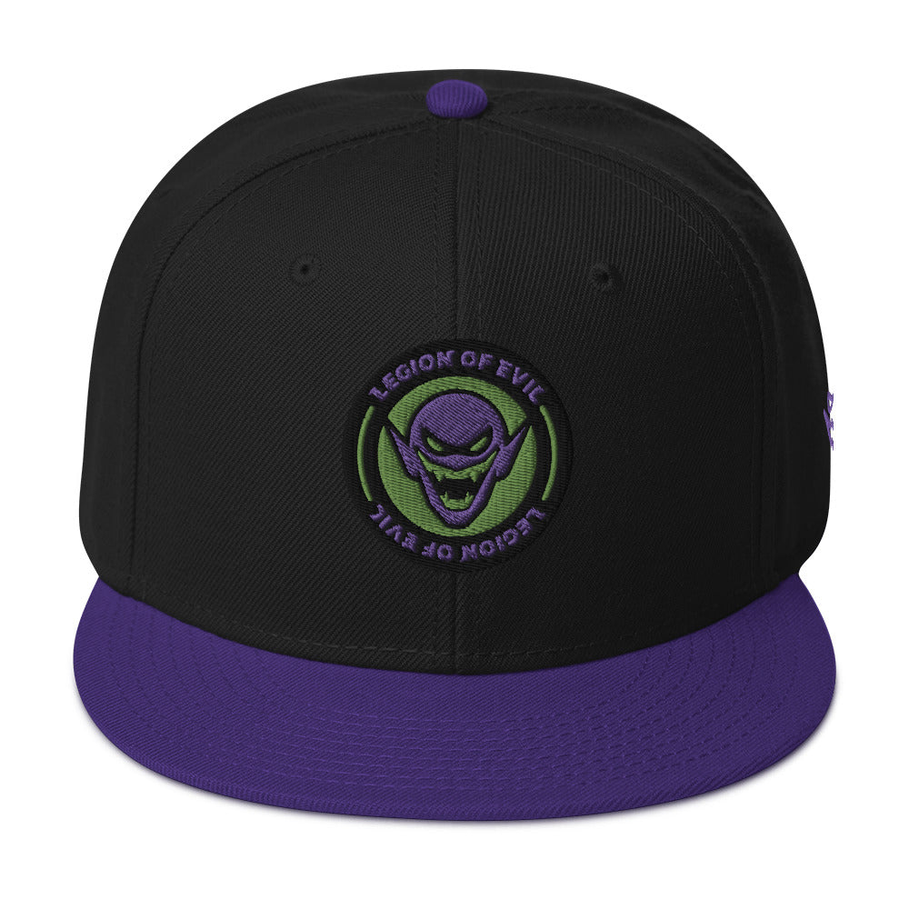 Legion Badge - Embroidered - Snapback Hat (Purple/Black)
